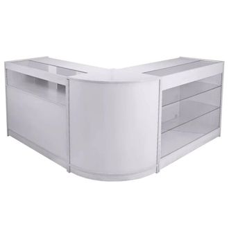 MonsterShop Taurus Brilliant White Shop Counter & Retail Display Set