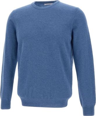 KANGRA Wollen Trui - Heren - Ronde hals truien - Blauw - 4XL - Wol - Truien & Vesten