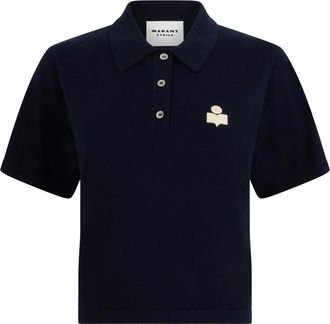 Isabel Marant Isabel Marant, Polo Shirts, female, Blue, Size: S Althea Polo Shirt