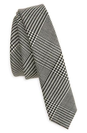 Balmain Prince of Wales Check Tie in Eab Blk/White at Nordstrom