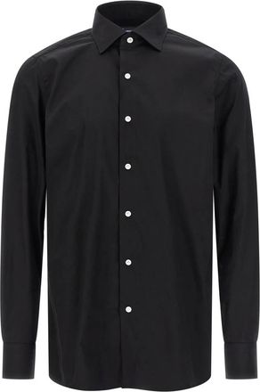 Finamore Hombre, Camisas, Negro, Talla: 2XL