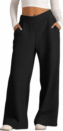 Generic Girls Wide Leg Joggers Kids Tracksuit Bottoms Elastic High Waist Straight Leg Baggy School Trousers Solid Color Oversized Sweatpants with Drawstring C