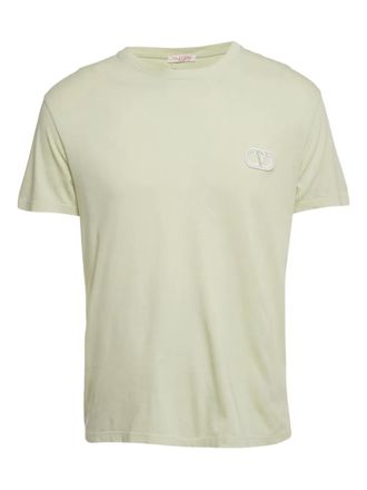 Valentino logo-appliqu&eacute; T-shirt - Green