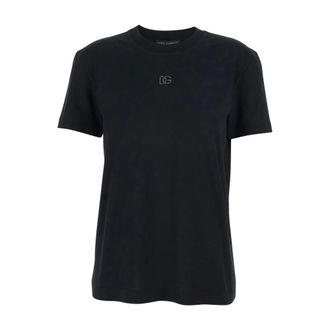 Dolce & Gabbana T-Shirts, female, Black, Size: L T-Shirts