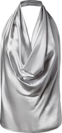 Alejandra Alonso Rojas Gedrapeerde zijden top - Zilver