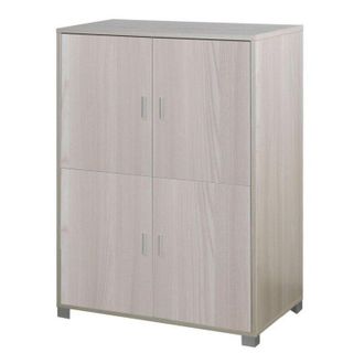 OEM Armario De Cuatro Puertas Con Estantes Para Oficina Light Elm 107x41x H162 Cm