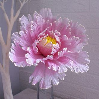OEM Adorno Floral Grande De Peon&iacute;a Artificial Zriyin Para Bodas - Tela De Lino, Rosa