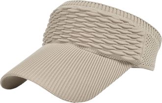 Generic Sports Knitted Sun Visors Womens Solid Color Adjustable Empty Quick Drying Elastic Athletic Visor Hats Tennis Baseball Cycling Running Golf Visor Cap 