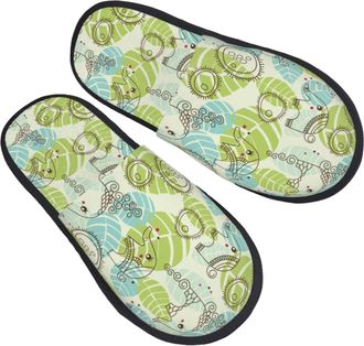 Generic Fluffy Slippers Little Elephants Garden Portable Slipper Furry Anti-Slide Slipper For Home Hotel Indoor M
