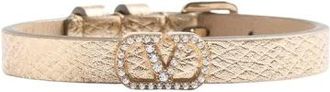 Valentino Pulsera con logo de doble vuelta - Accessories - Mujer - Beige - ONE SIZE