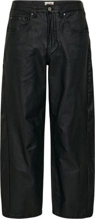 Cream Wijde broek - Dames - Broeken - Zwart - Maat: W25 Katoen