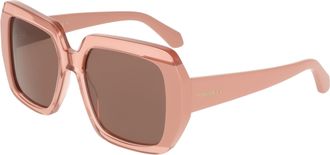 Ferragamo Brown Square Ladies Sunglasses SF2081S 668 56
