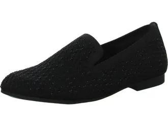 Gabor Womens Knit Leather Loafer In Black