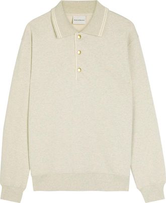 Dr&ocirc;le de Monsieur DR&Ocirc;LE DE Monsieur Le Polo Dr&ocirc;le Logo-embroidered Cotton Polo Jumper - Grey - XL