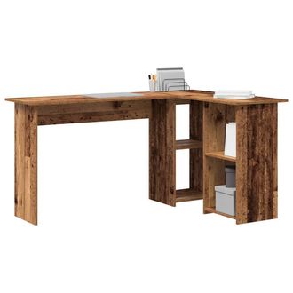 Berkfield Home Old Wood Computer Desk Old wood Engineered wood Medium in Brown