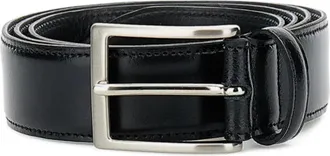 Alberto Luti square-buckle leather belt - men - Calf Leather - 100 - Black