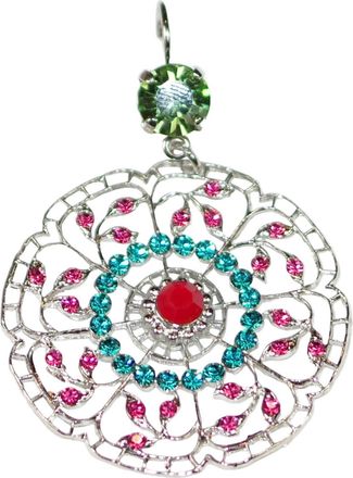 Mariana Womens Rainbow Sherbert Earrings In Teal / Orange / Green