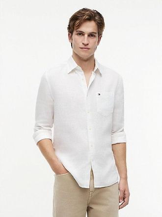 Tommy Hilfiger Regular Fit Washed Pure Linen Shirt