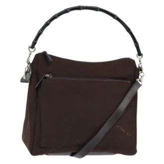 Gucci Pre-owned Handbags, female, Brown, Size: ONE SIZE Pre-owned Vintage bamboo handle bag