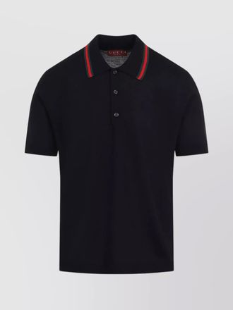 Gucci wool knit polo shirt