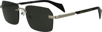 John Richmond Rechthoekige Randloze Zonnebril - Heren - Zonnebrillen - Grijs - ONE Size - Accessoires