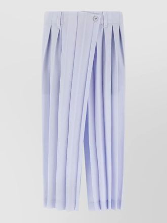 Homme Pliss&eacute; Issey Miyake edge ensemble trousers pleats belt loops buttons