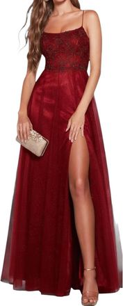 Alyce Paris Embroidered Scoop Prom Dress