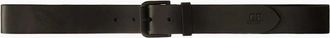 C.P. Company Mens Leather Side Logo Belt - Black - Size: 85CM