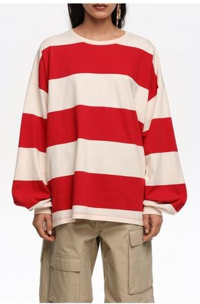 Bimba & Lola Loose-fit striped T-shirt. in Red at Nordstrom, Size Xx-Small Eu