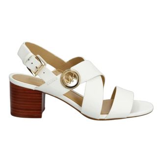 Michael Kors High Heel Sandals, female, White, Size: 7 1/2 US Vera Leather Sandal