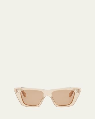 Celine Logo Acetate Cat-Eye Sunglasses