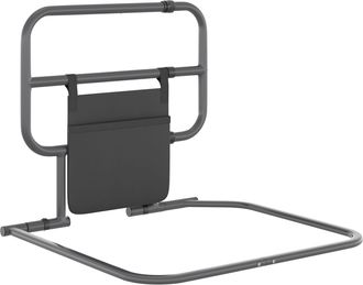 OEM Barandilla De Cama Adulto Asidero Para La Cama Plegable Con Bolsillo De Almacenamiento 61x66x55 Cm Gris