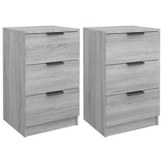 vidaXL Vidaxl - Mesitas De Noche 2 Unidades Color Gris Sonoma 40x36x65 Cm