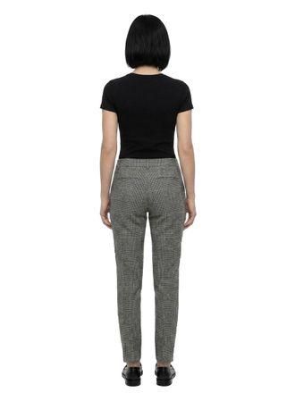 Dolce & Gabbana Houndstooth Wool-Blend Trousers - Gray