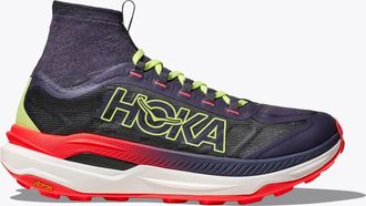 Hoka One One Mens Tecton X 3 Trail Running Shoes In Tart Apple/blue Twilight