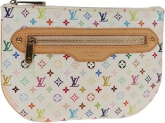 Louis Vuitton Pre-owned Canvas Pouch - Dames - Vintage Clutch - Wit - ONE Size - Vintage