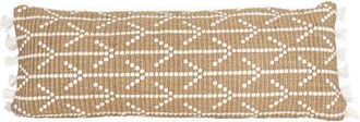Foreside Home And Garden Geometric Arrow Lumbar Pillow Polyester Jute & Cotton With Polyester Fill in Beige at Nordstrom, Size Medium