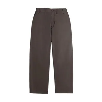 Christophe Lemaire Straight Trousers, male, Brown, Size: XL Tapered Workwear Pants