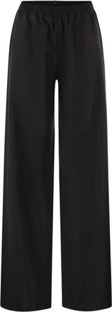 Fabiana Filippi Pantaloni in flanella di lana vergine - - Trousers - Donna - Nero - XS