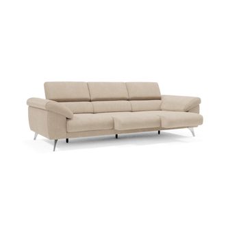 Divani.Store Sof&aacute; con 3 asientos reposabrazos con arc&oacute;n 265 cm beige