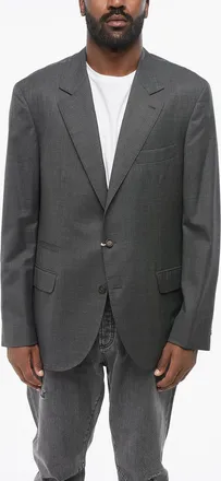 Brunello Cucinelli Blazer Semifoderato in Lana Vergine con Rever Classico Brunello Cucinelli