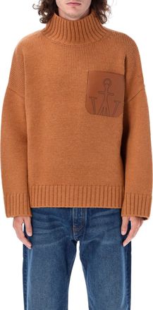 J.W.Anderson J. W. Anderson Leather Patchpocket High Neck Knit