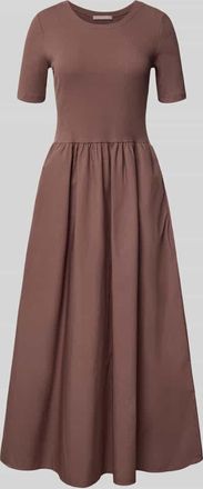 Christian Berg Midikleid in Falten-Optik in Mittelbraun, Gr&ouml;&szlig;e 44