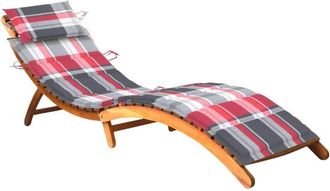 vidaXL Vidaxl - Tumbona De Jard&iacute;n Con Coj&iacute;n Madera Maciza De Acacia