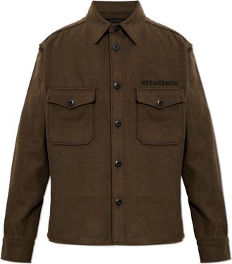 AllSaints Palermo Shirt - Heren - Casual Overhemden - Groen - XS - Wol - Overhemden