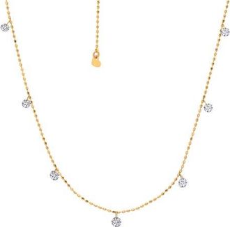 Graziela Tiny Floating Necklace in Yellow in Yellow Gold at Nordstrom