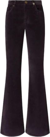 Pinko Wide Broeken - Dames - Wijde Broeken - Paars - W27 - Leer - Broeken