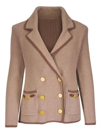 L'agence Blazer met dubbele rij knopen en zak - Beige