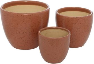 Atmosphera Atmosphera - Lote De 3 Macetas De Cer&aacute;mica Vena D29cm Cr&eacute;ateur DInt&eacute;rieur