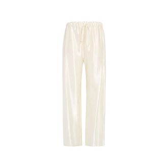 Khaite Straight Trousers, female, Beige, Size: M Pull-on Pant
